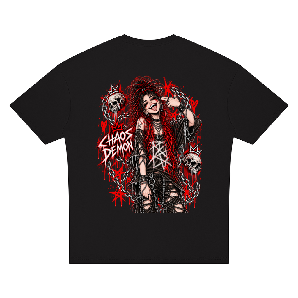 Chaos Demon Oversized Drop Shoulder T-Shirt