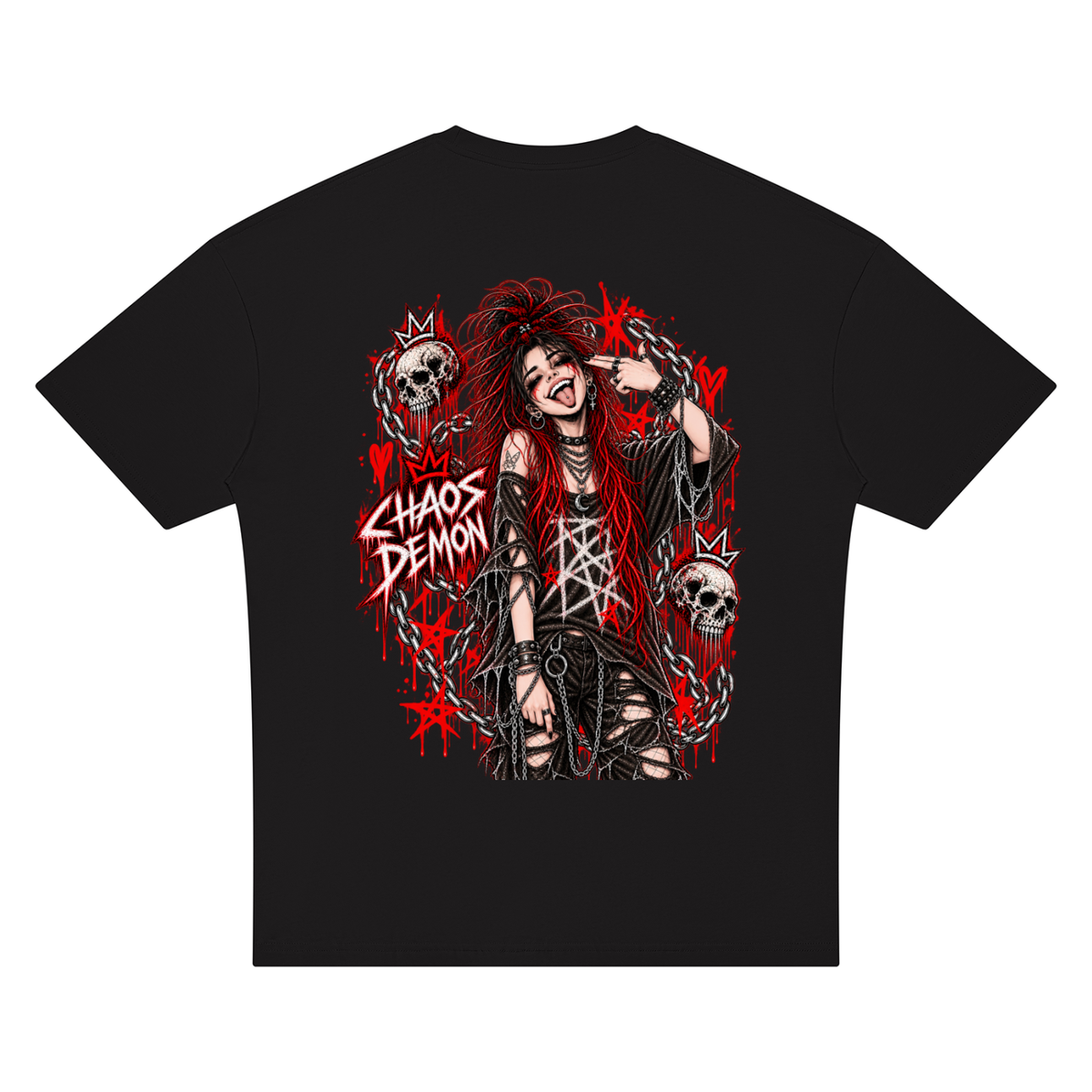 Chaos Demon Oversized Drop Shoulder T-Shirt