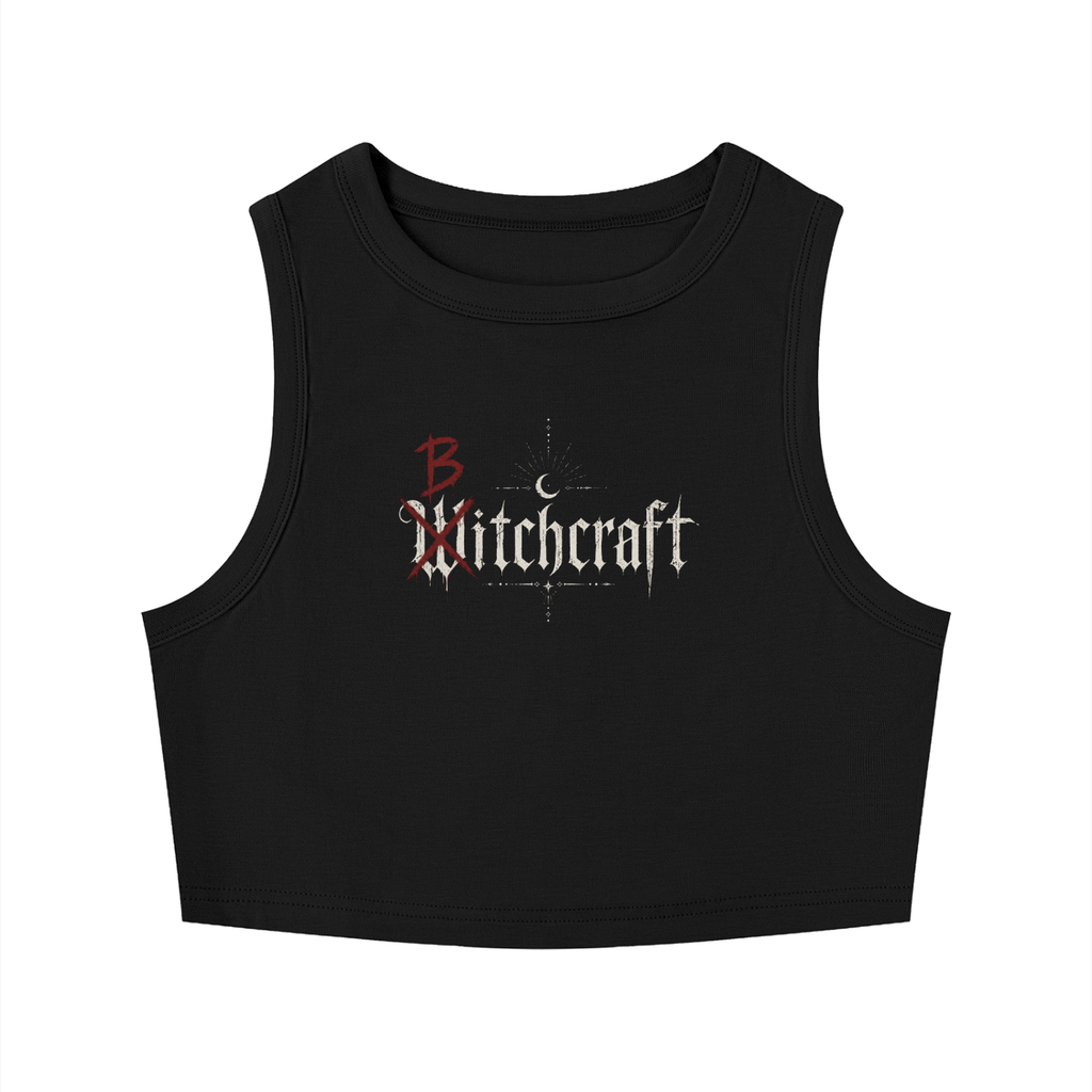 Witch with a B Crewneck Crop Tank Top