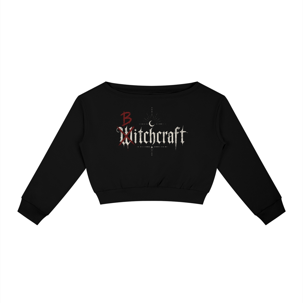 Witch with a B Women's Off-Shoulder Sweatshirt