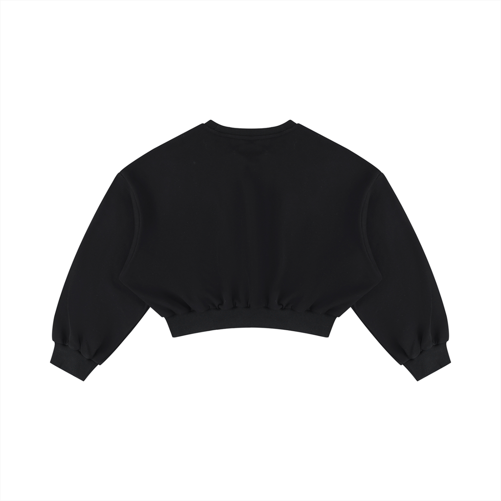 Witch with a B Women's Boxy Cropped Crewneck Sweatshirt