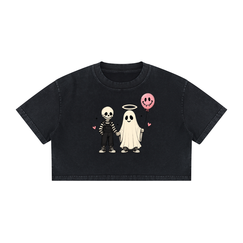 Weird Friends Cotton Crop T-Shirt