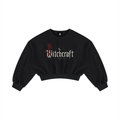 Witch with a B Women's Boxy Cropped Crewneck Sweatshirt