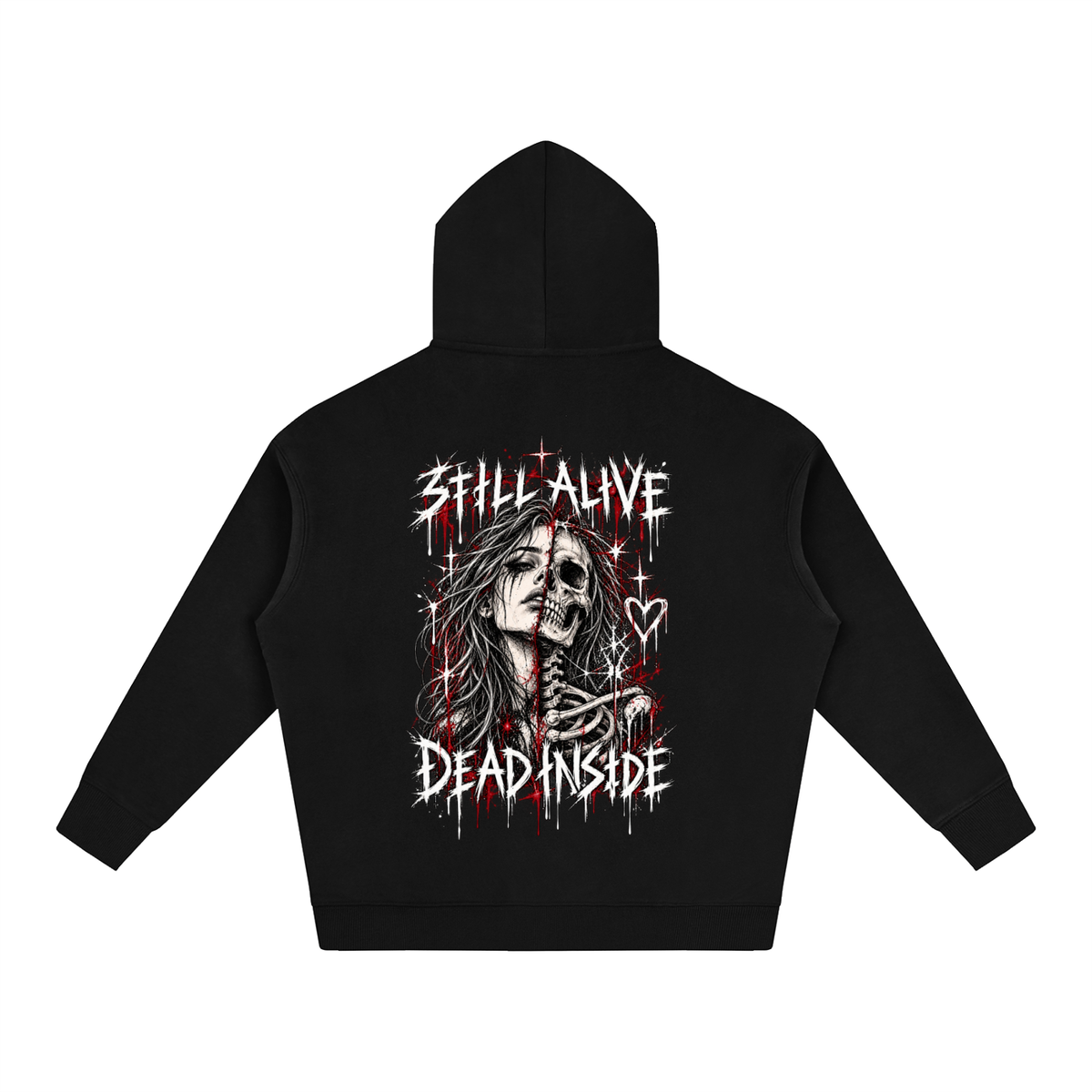 Dead Inside Oversize Fleeced Hoodie