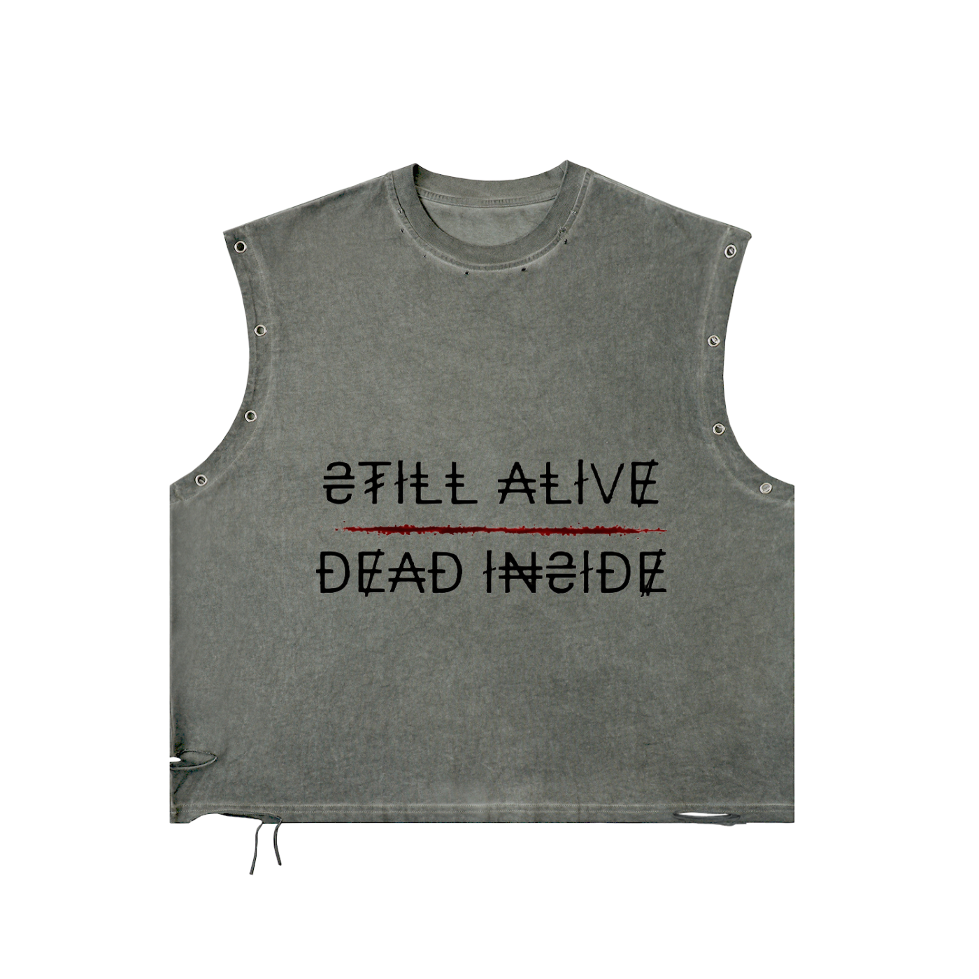 Distressed Dead Inside Tank Top