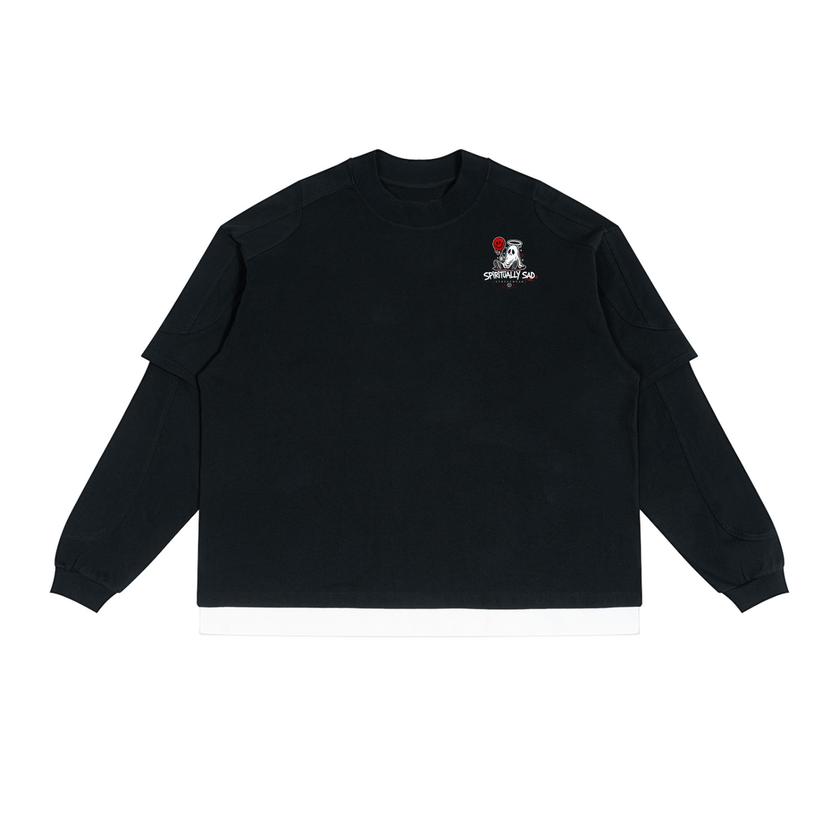 Chaos Demon Paneled Layer Color Block T-Shirt